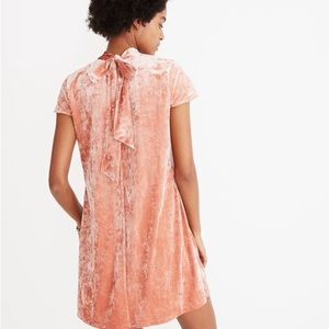 Madewell Blush Pink Velvet Dress